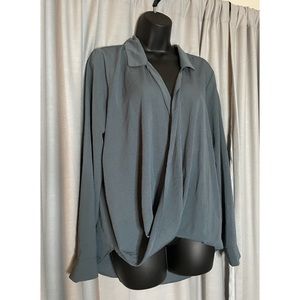 Blue Collared Blouse